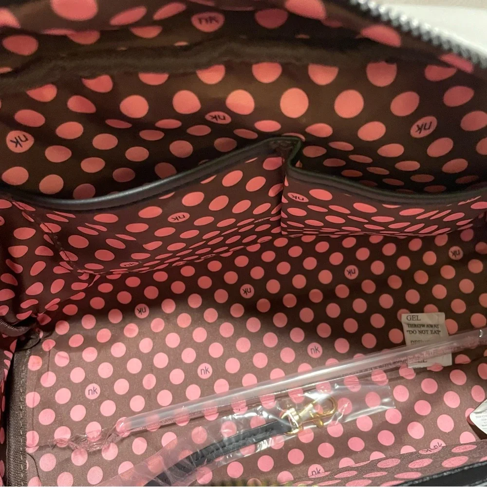 Nikky by Nicole Lee  Love Polka Dot Bowler/Crossbody Bag, NWT